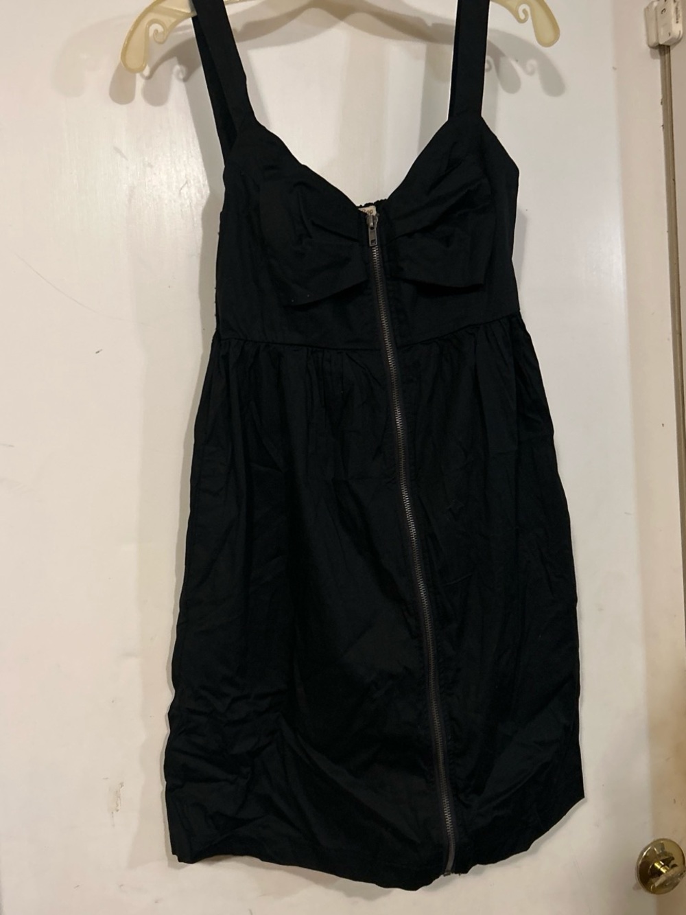 BeBop Black Bow-Front Zip Mini Dress